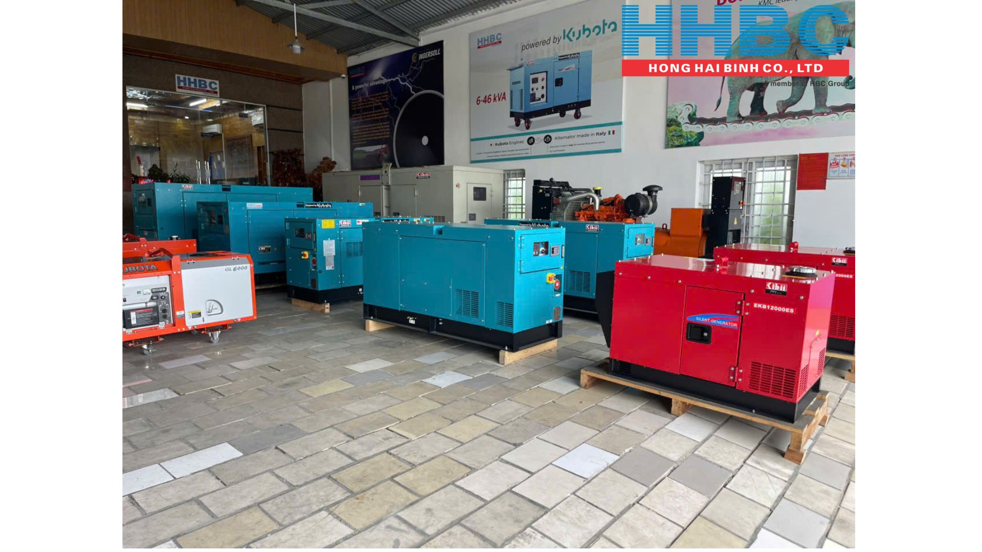 Máy phát điện Kibii tại Hồng Hải Bình