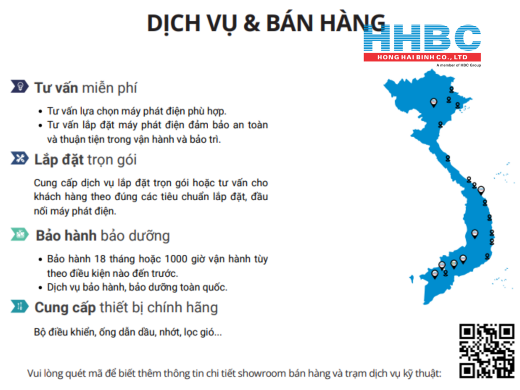 Dịch vụ và bán hàng trên khắp toàn quốc 