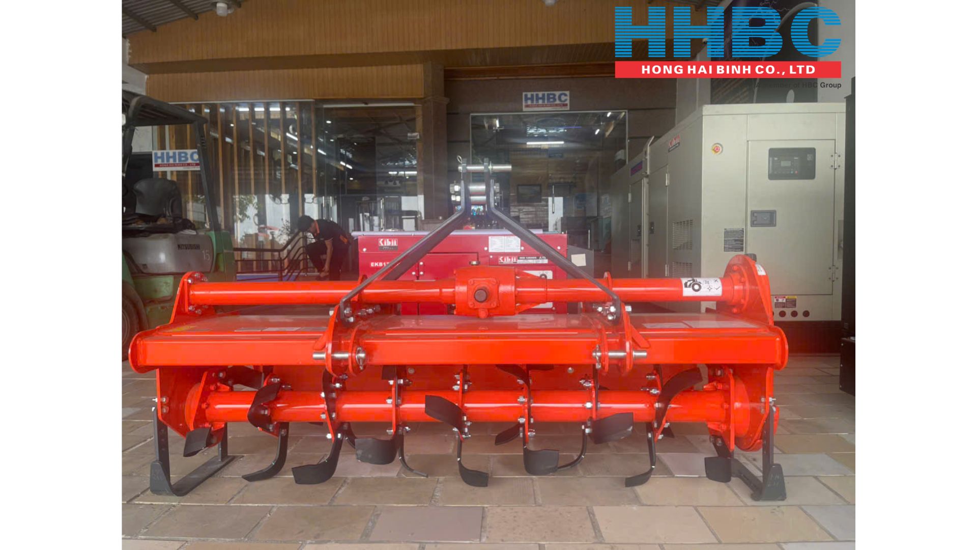 Dàn xới Kubota KRX176 trưng bày tại HHBC