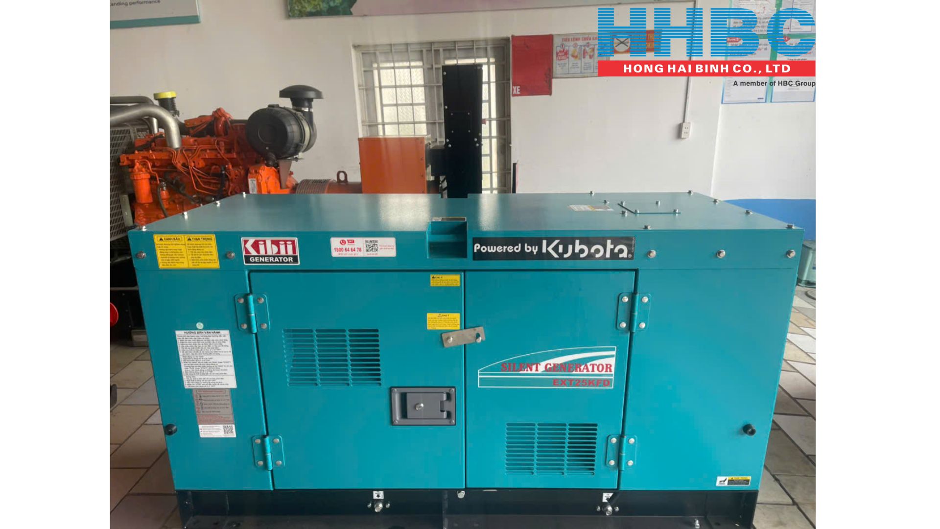 Máy phát điện Kibii container lạnh EXT25KFD tại HHBC