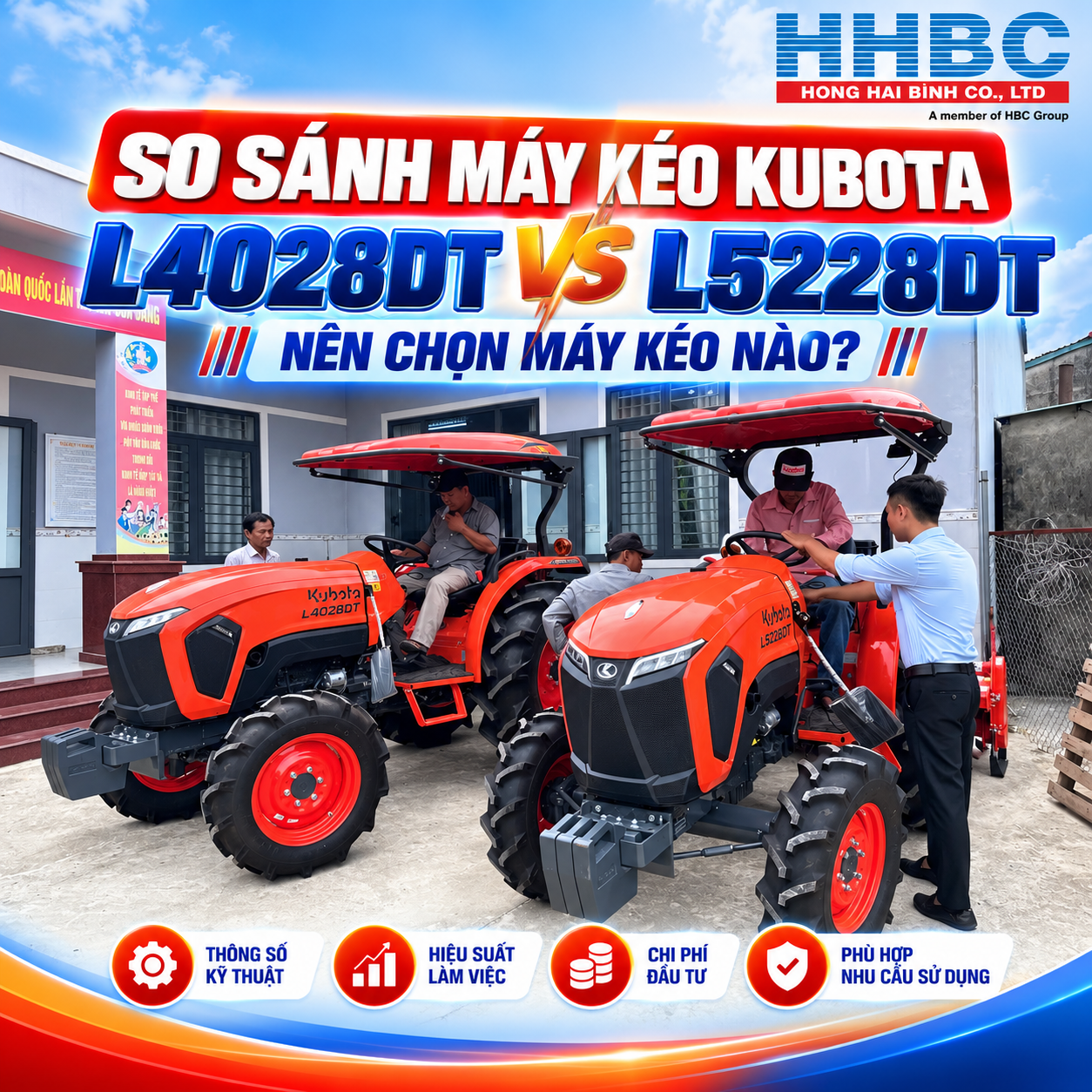 so sánh máy kéo kubota