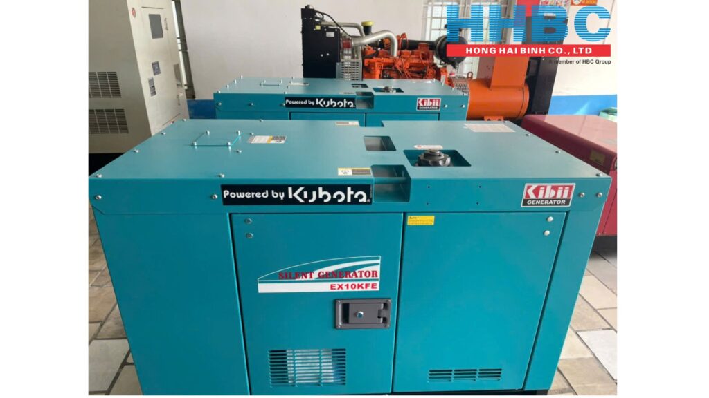 Máy phát điện KiBii EX10KFE trưng bày tại HHBC